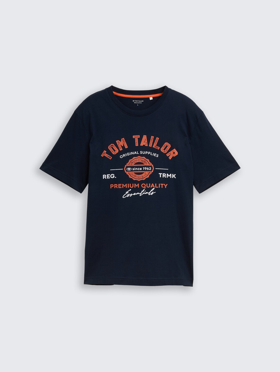 camiseta con estampado de logotipo