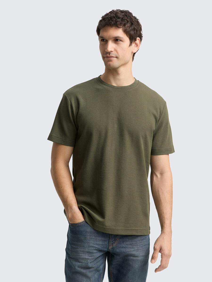 camiseta con textura de gofre
