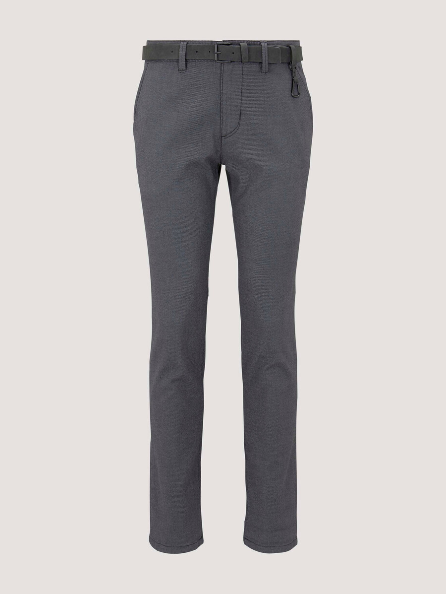 pantalones chinos de corte recto con cinturón