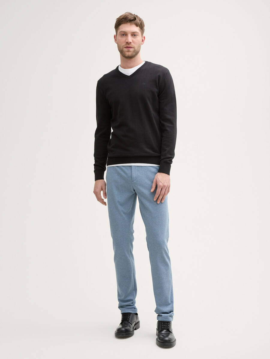pantalones chinos tttravis slim confeccionados en jersey de piqué