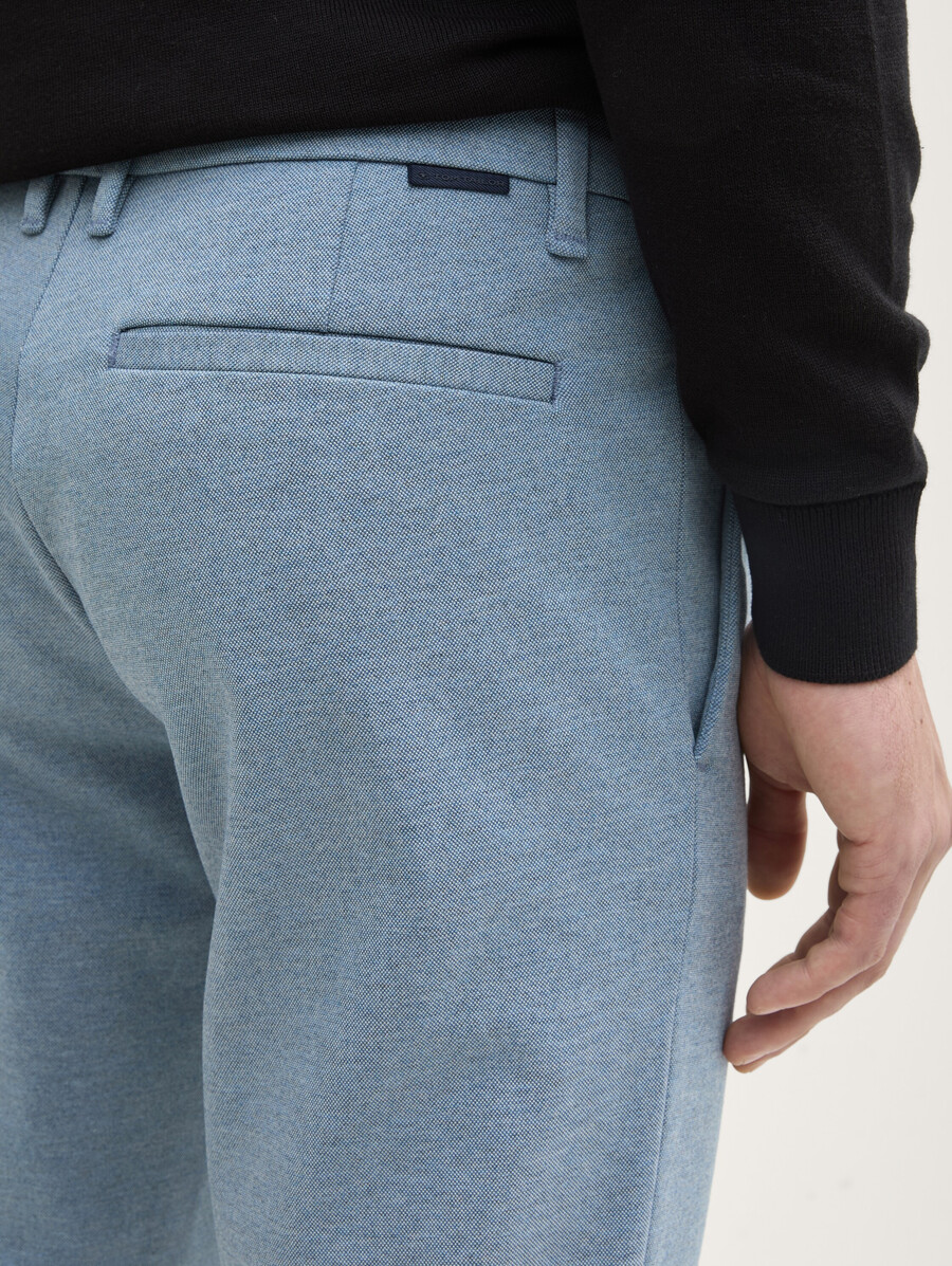 pantalones chinos tttravis slim confeccionados en jersey de piqué