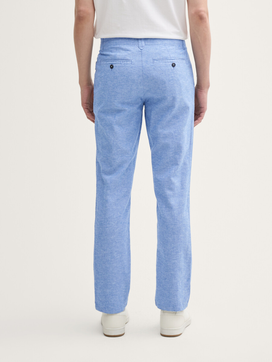 pantalón chino regular con contenido de lino