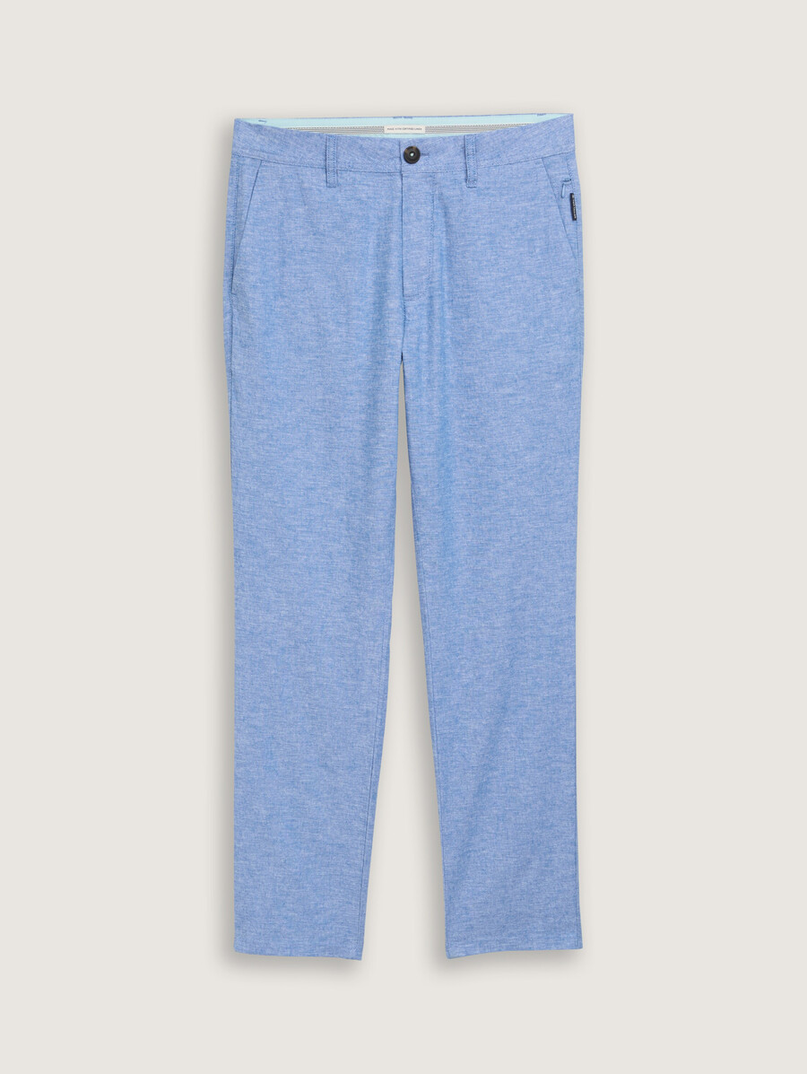 pantalón chino regular con contenido de lino