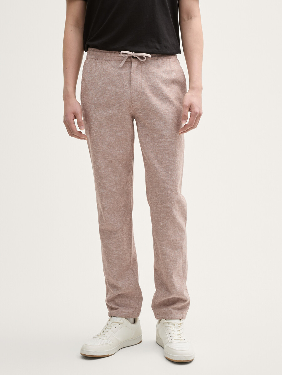 pantalón chino regular con contenido de lino