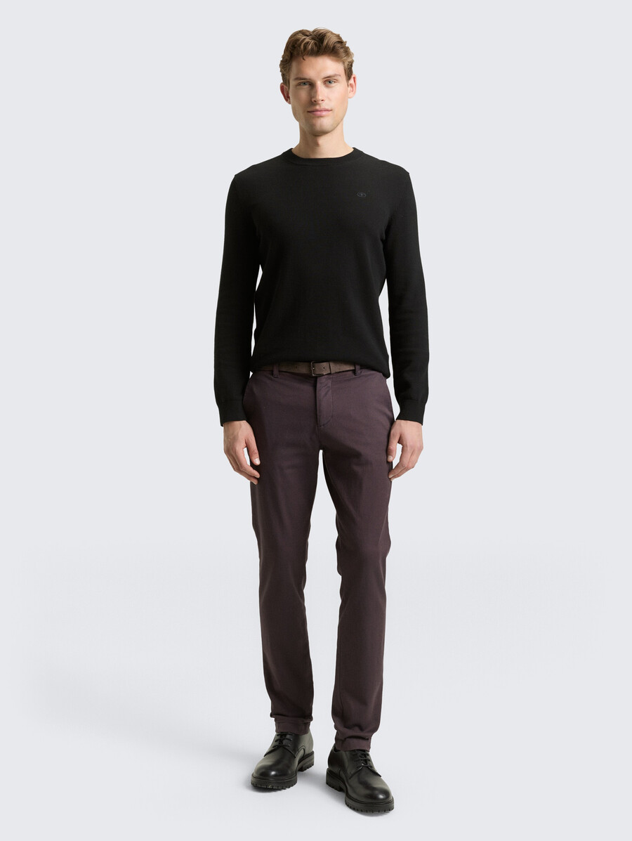 pantalones chinos tttravis slim con cinturón