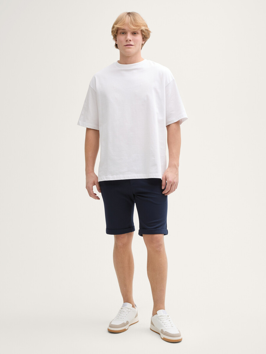 pantalones cortos chinos de piqué ajustados