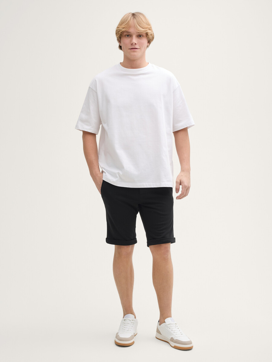 pantalones cortos chinos de piqué ajustados