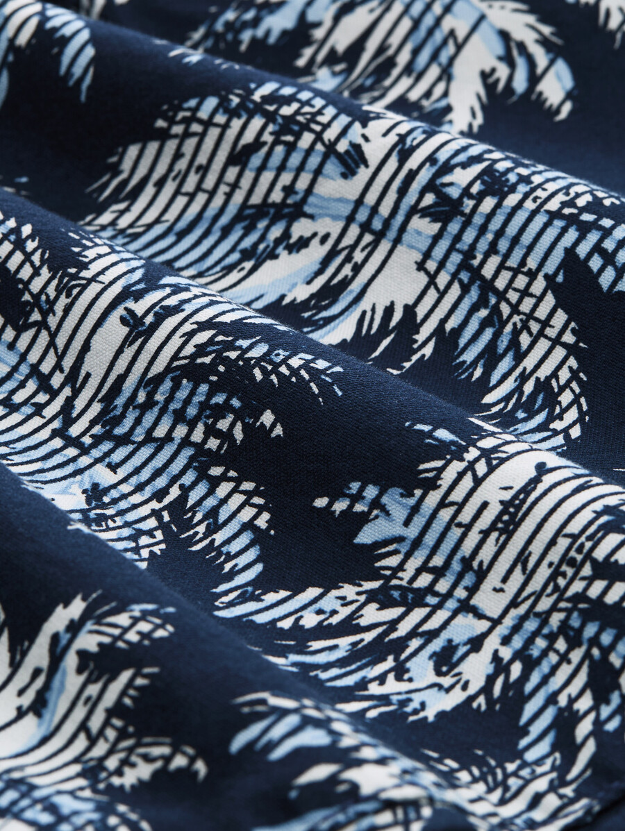 pantalones cortos chinos regulares con estampado de palmeras
