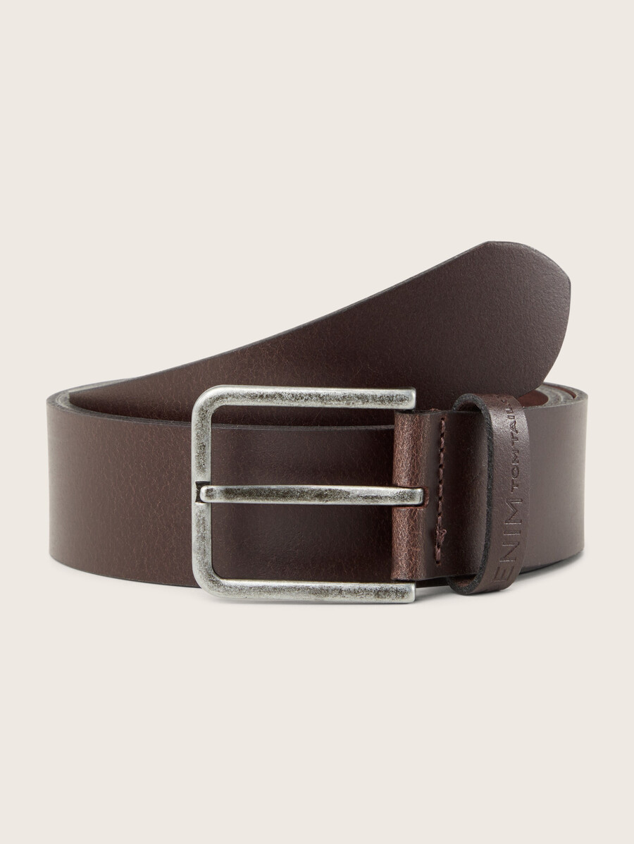 cinturón de cuero ttdustin con hebilla rectangular