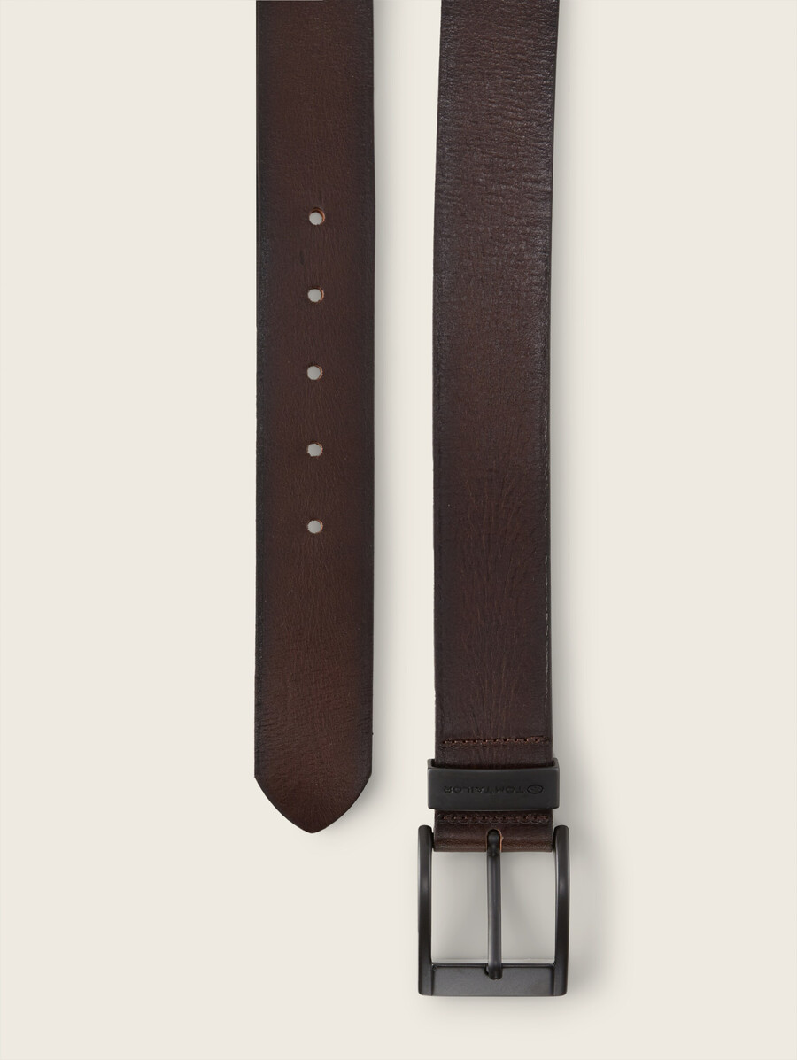 cinturón de piel ttthomas con hebilla cuadrada