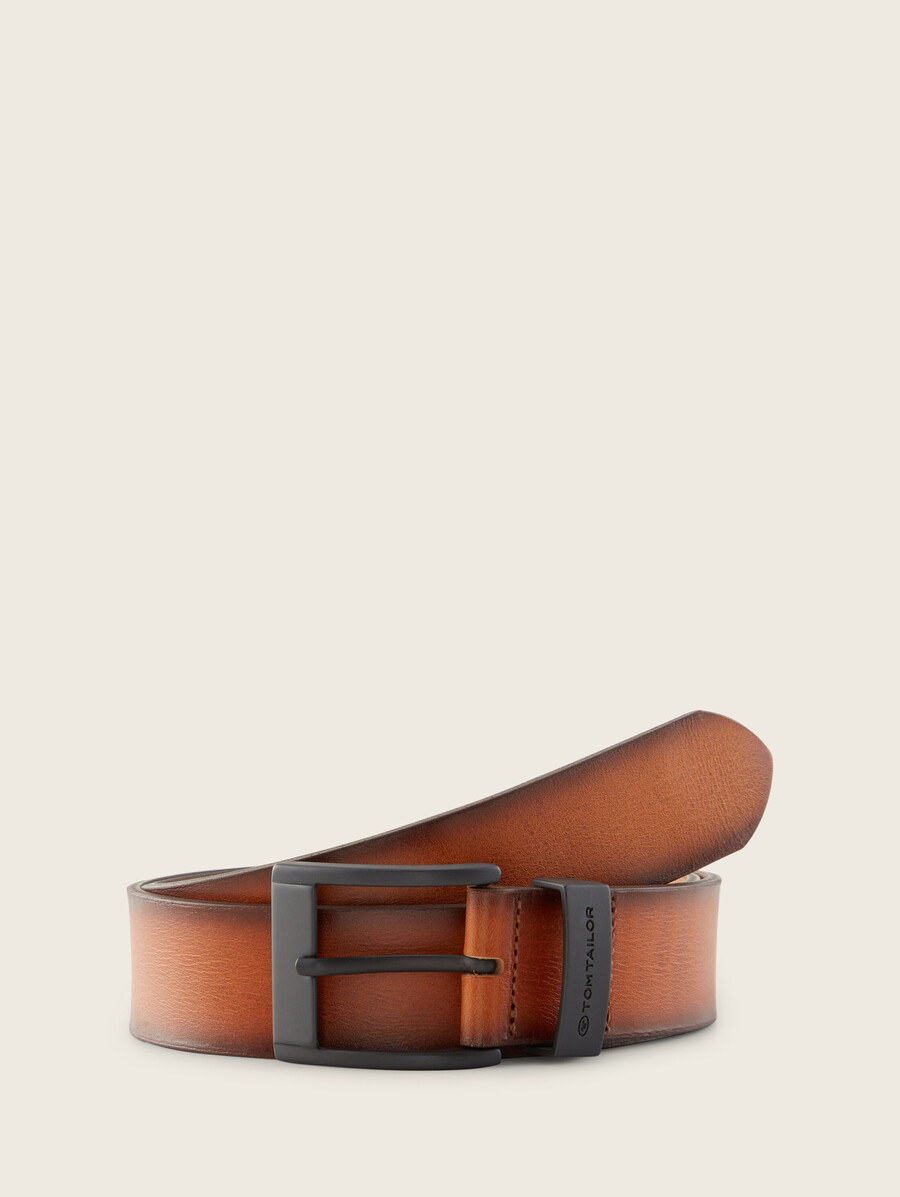 cinturón de piel ttthomas con hebilla cuadrada