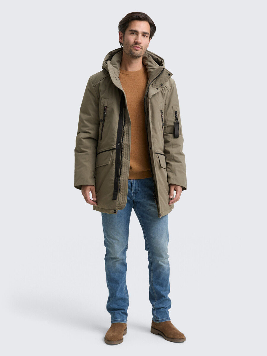 parka ártica con capucha desmontable
