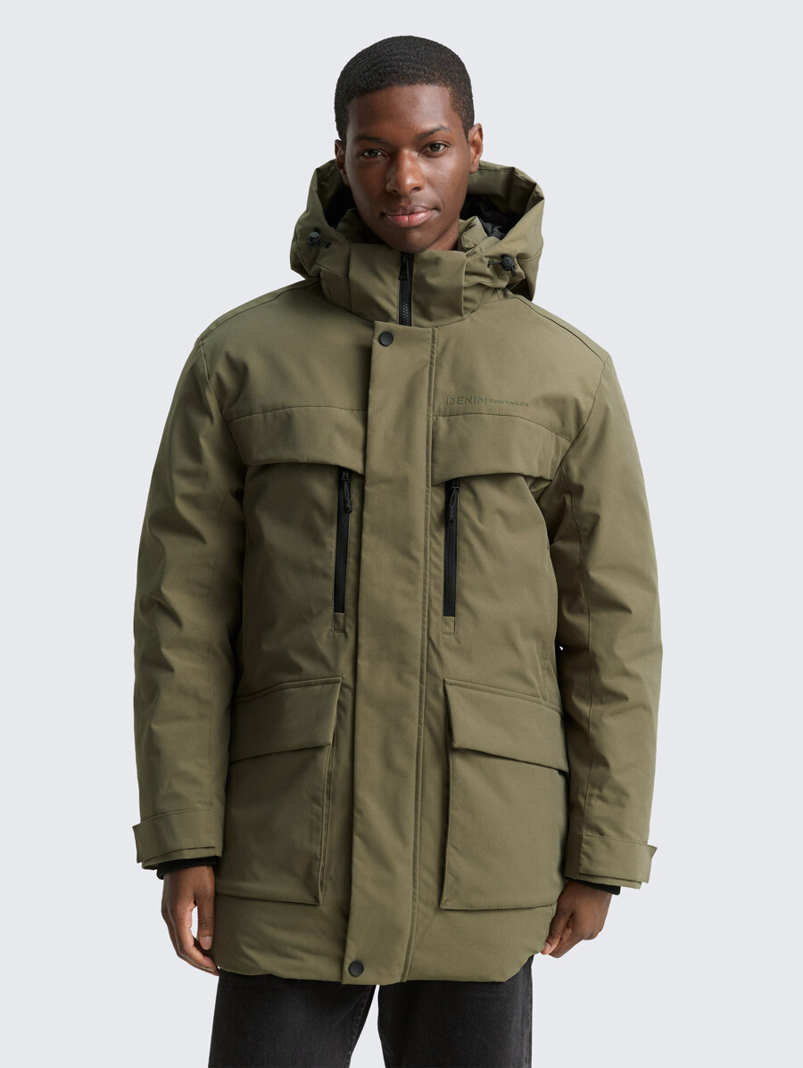 parka ártica con capucha desmontable