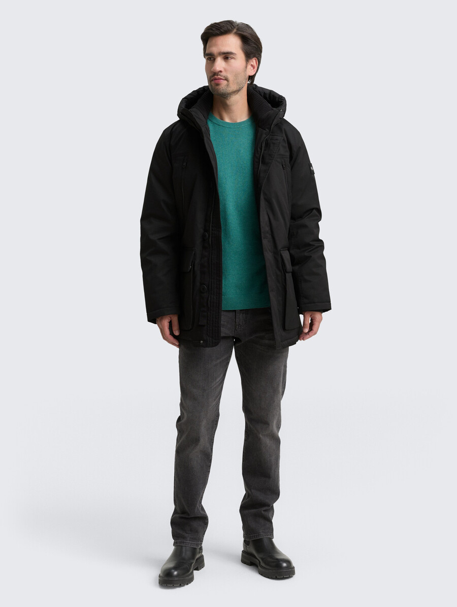 parka ártica con capucha desmontable