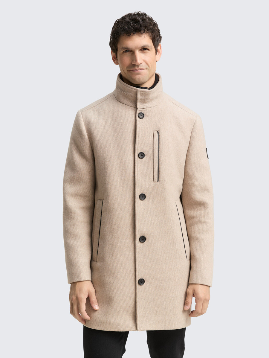 abrigo de lana 2 en 1 con chaqueta interior desmontable