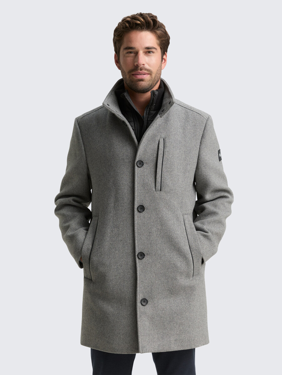 abrigo de lana 2 en 1 con chaqueta interior desmontable