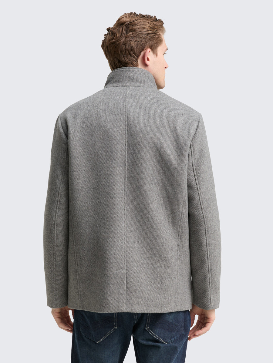 chaqueta de lana 2 en 1 con chaqueta interior desmontable