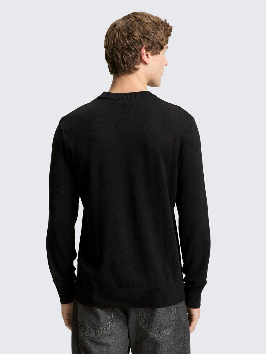 jersey básico de punto de algodón