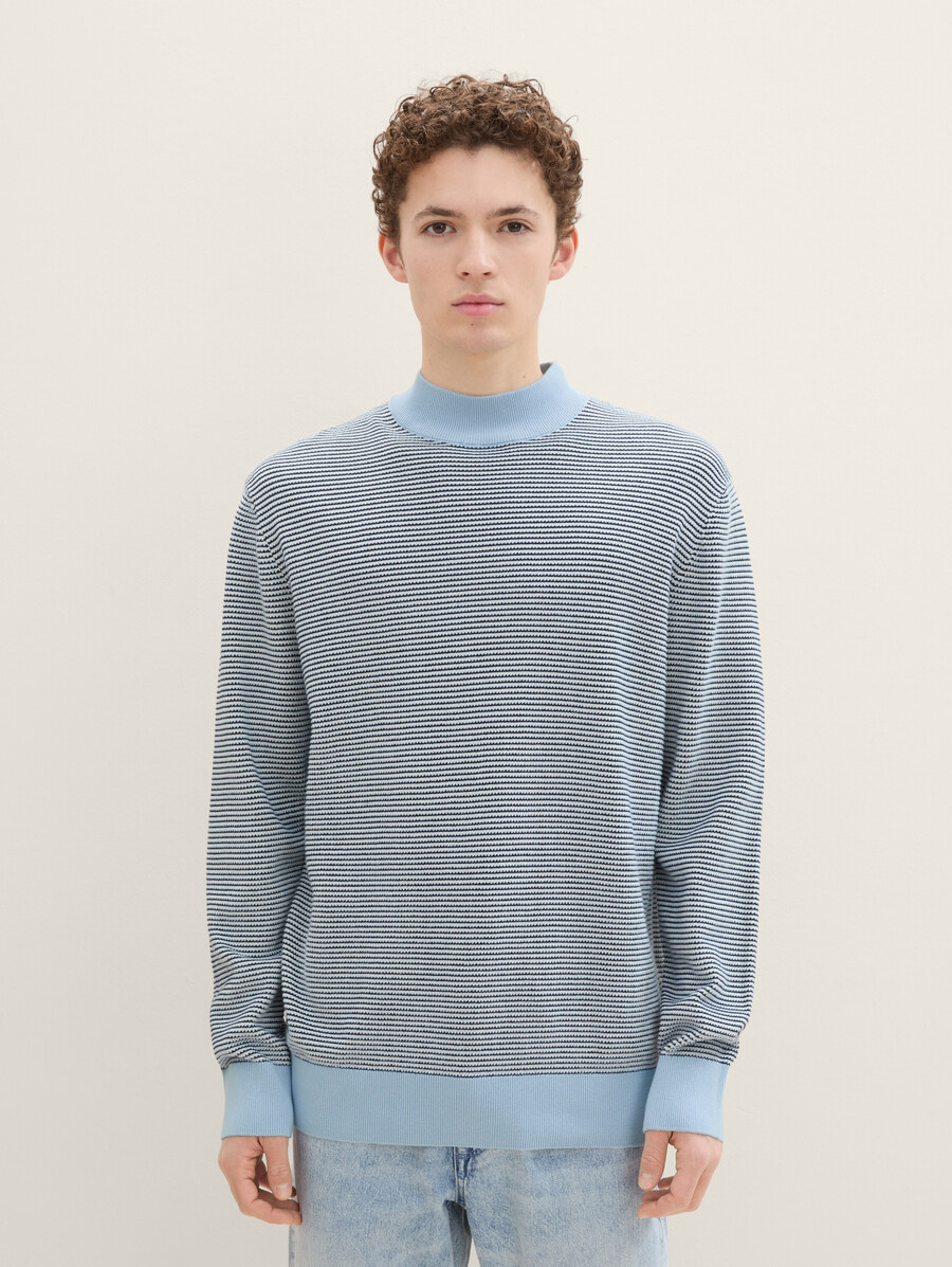 jersey de punto con cuello alto