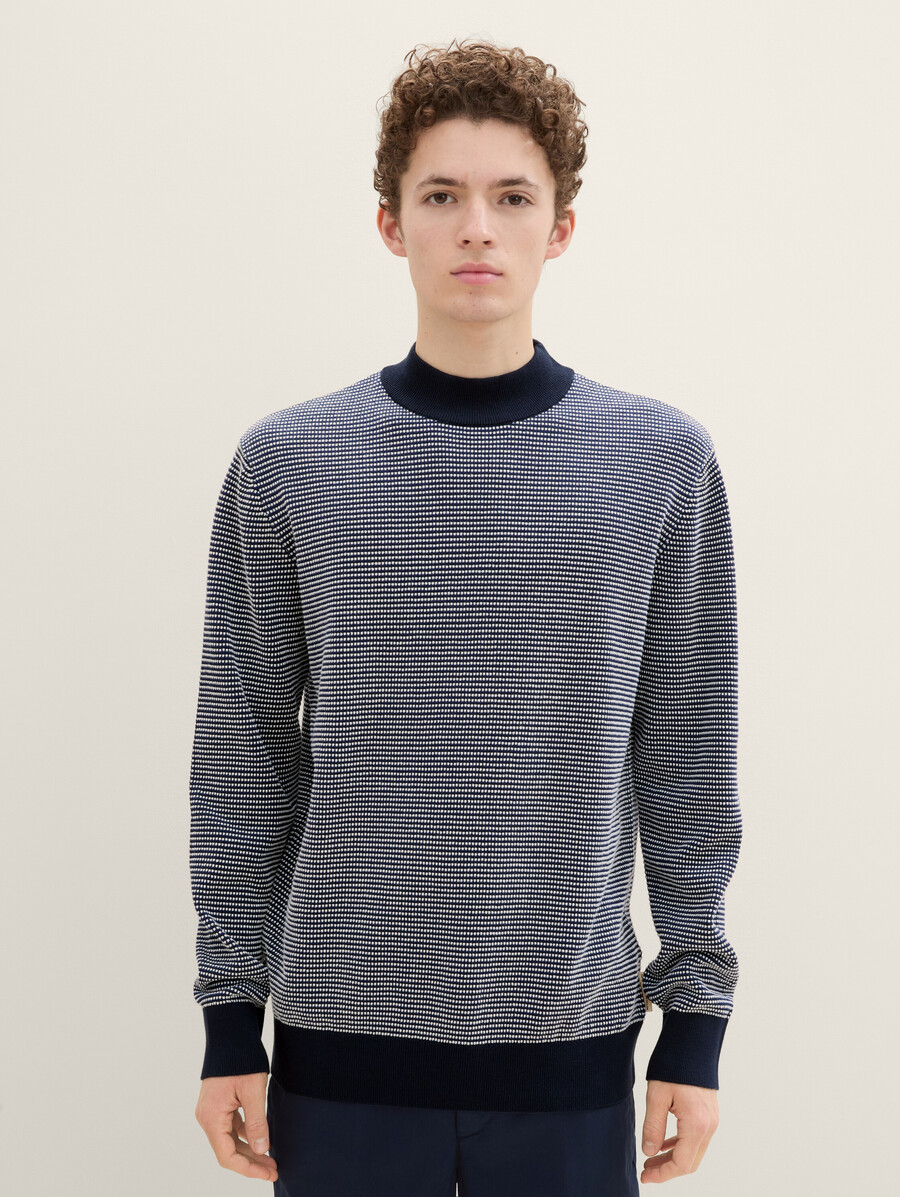 jersey de punto con cuello alto