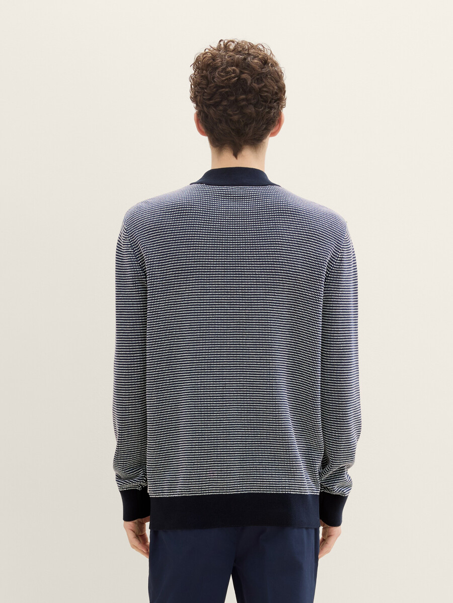jersey de punto con cuello alto