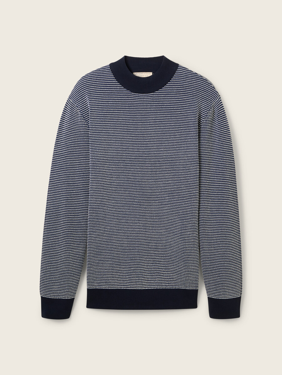 jersey de punto con cuello alto