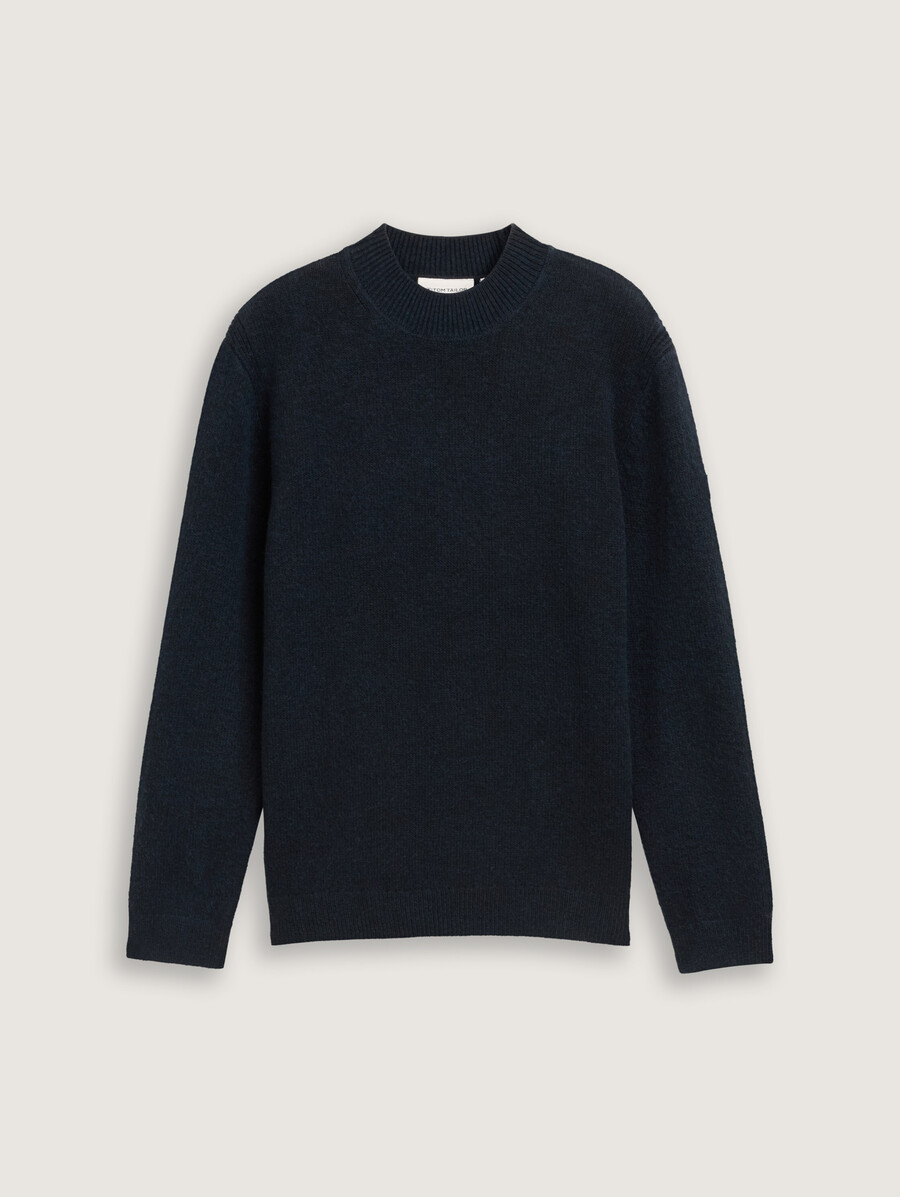 jersey de punto con cuello alto