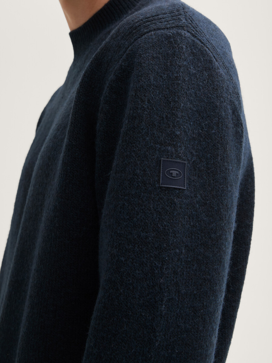 jersey de punto con cuello alto