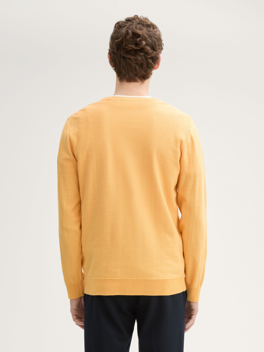 jersey de punto de algodón henley