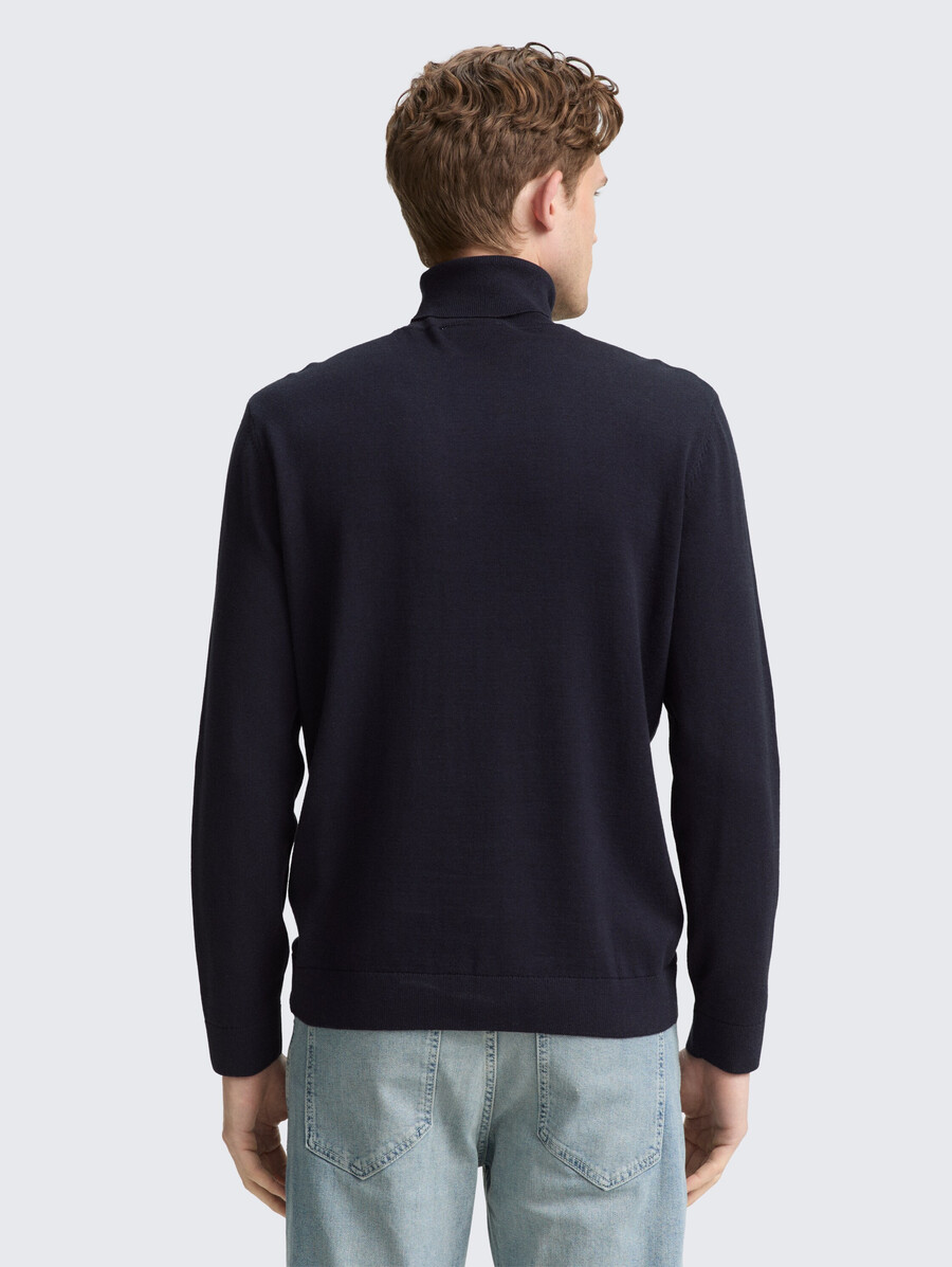 jersey de cuello alto de algodón