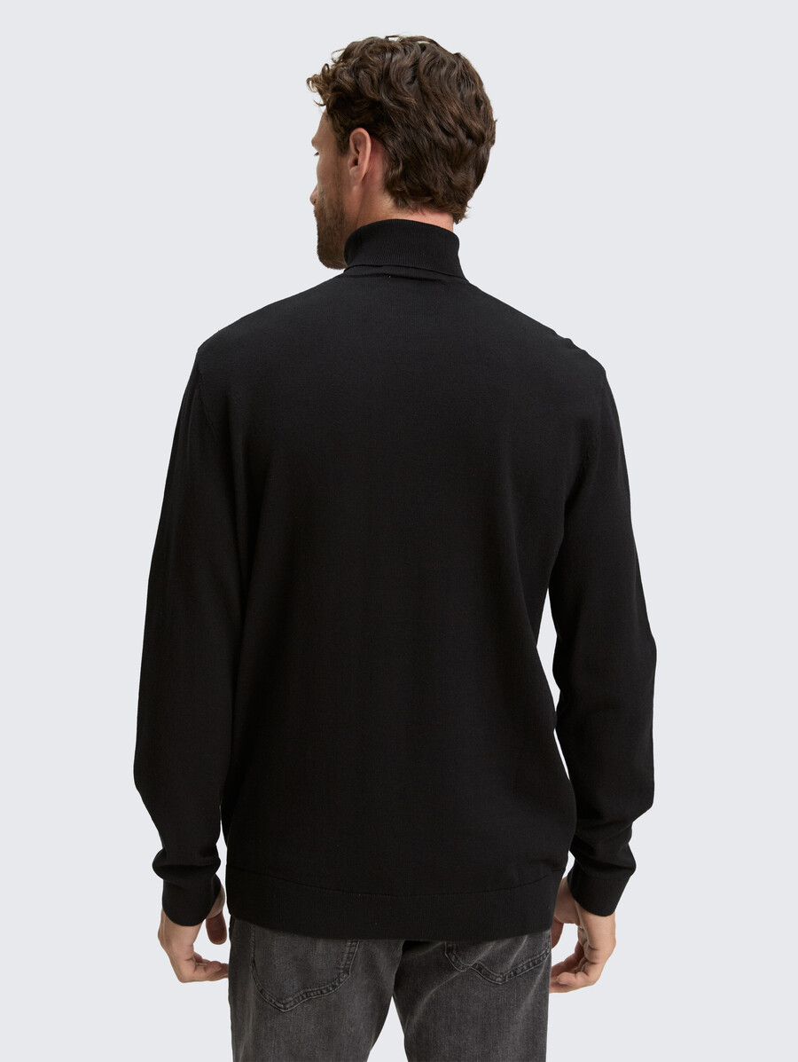jersey de cuello alto de algodón