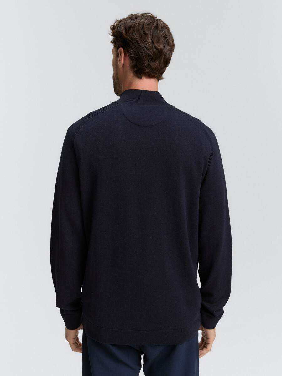 jersey de punto troyer con bordado de logotipo