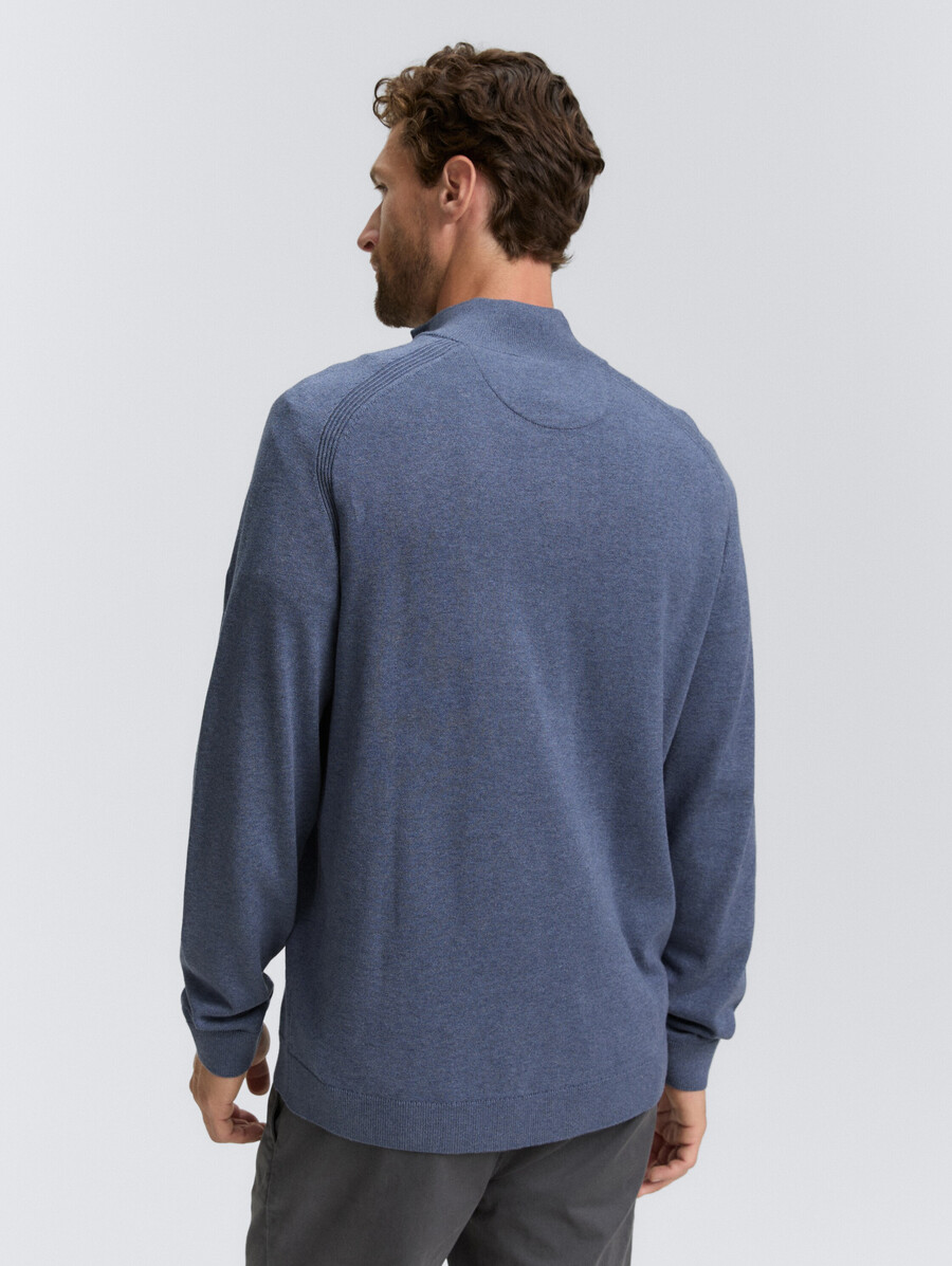 jersey de punto troyer con bordado de logotipo
