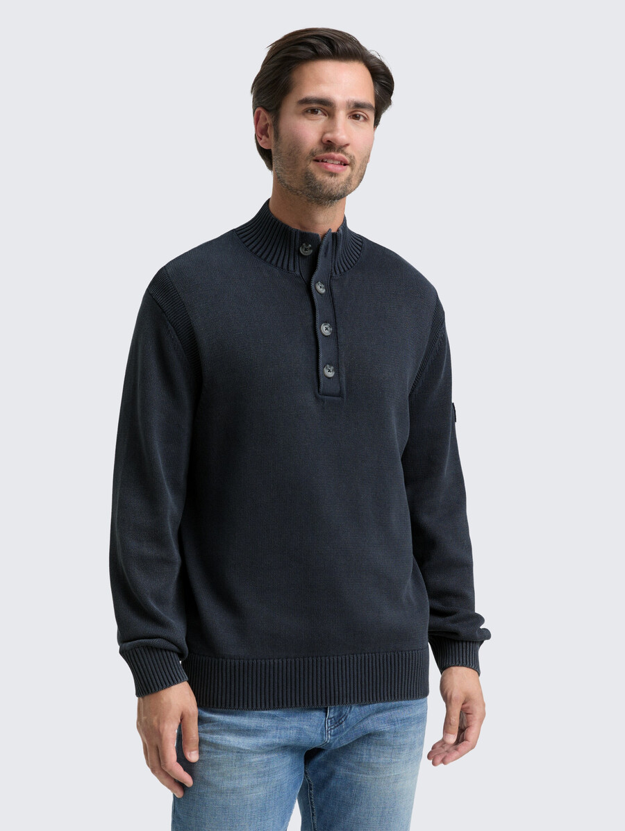 jersey de punto troyer con efecto algodón lavado