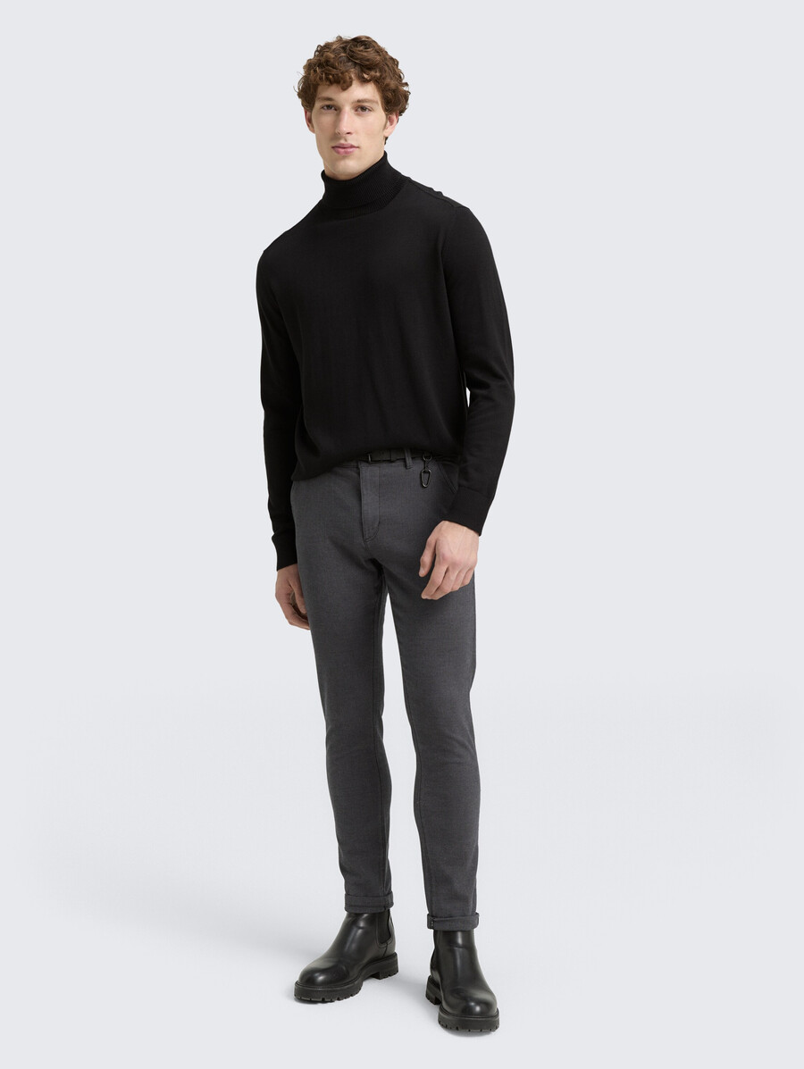 jersey de cuello alto de algodón
