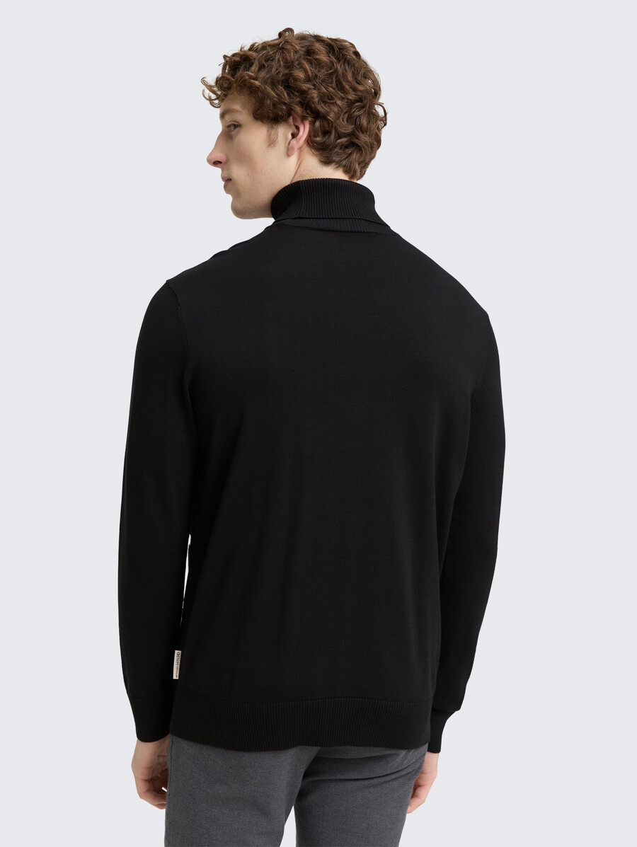 jersey de cuello alto de algodón