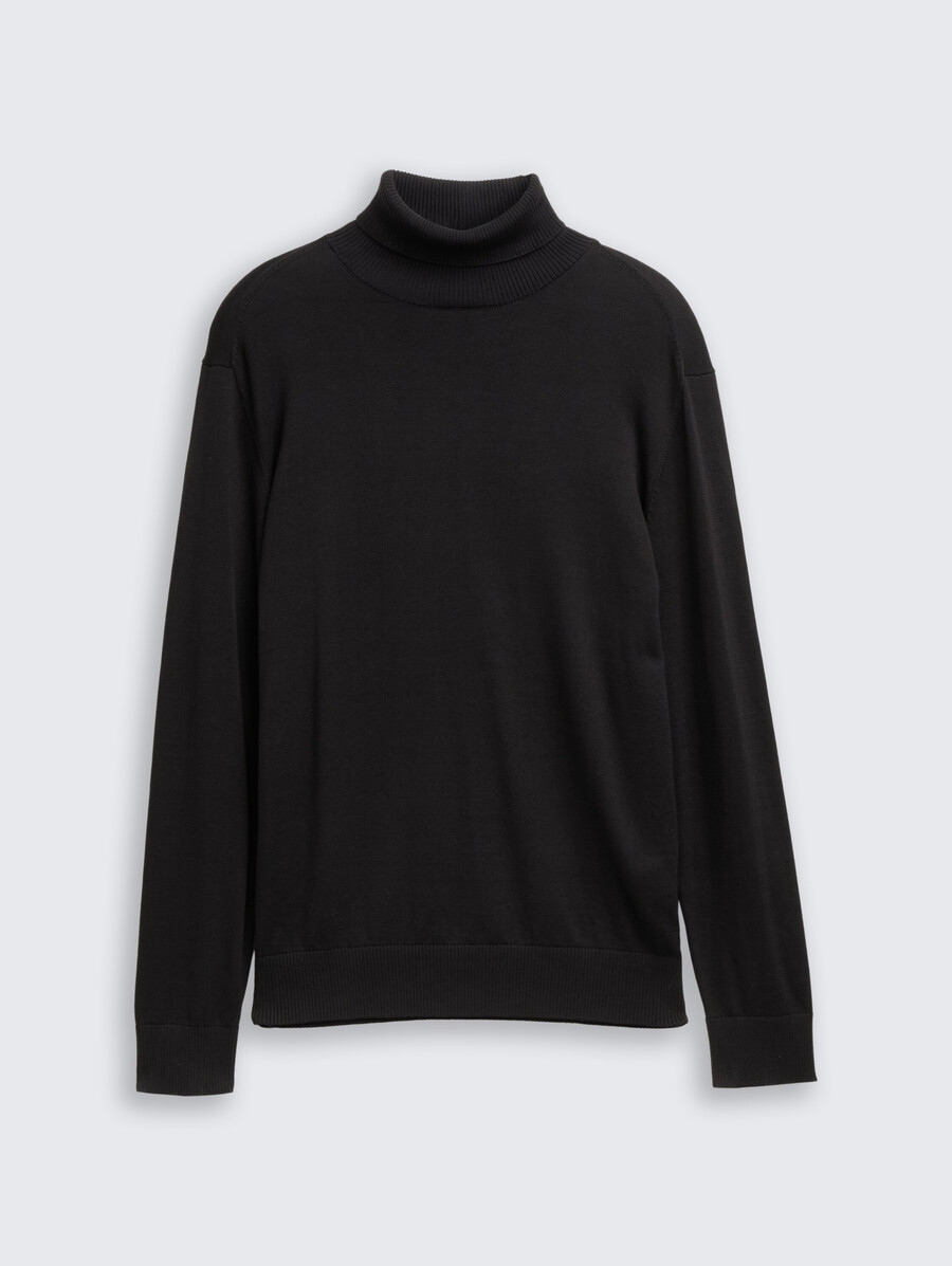jersey de cuello alto de algodón