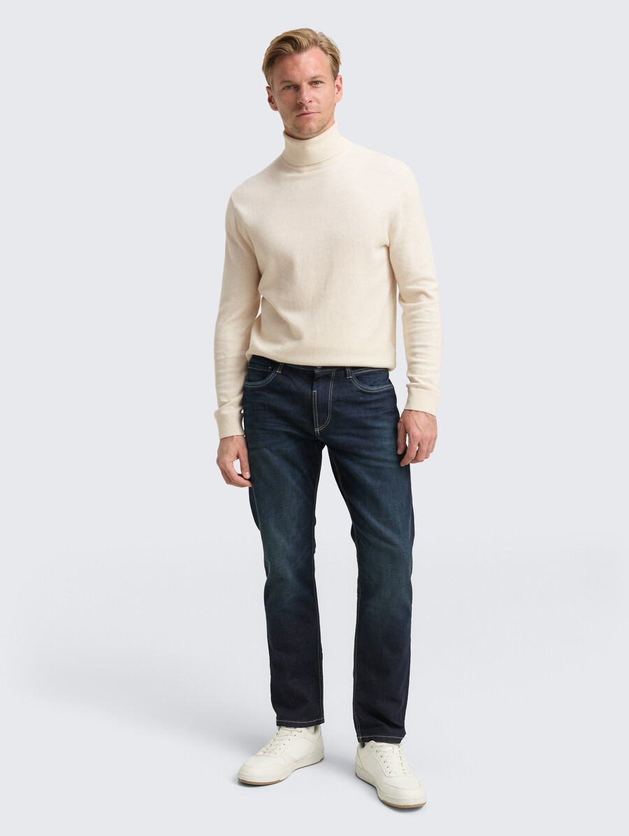 jersey de cuello alto con mezcla de cachemira