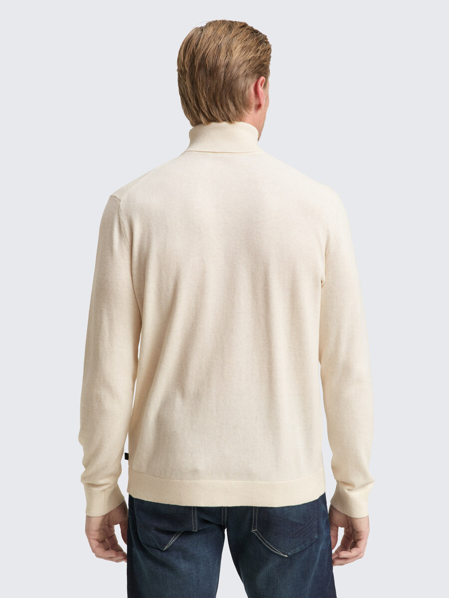 jersey de cuello alto con mezcla de cachemira