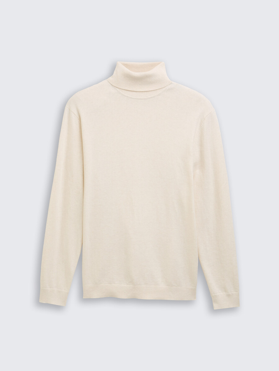 jersey de cuello alto con mezcla de cachemira