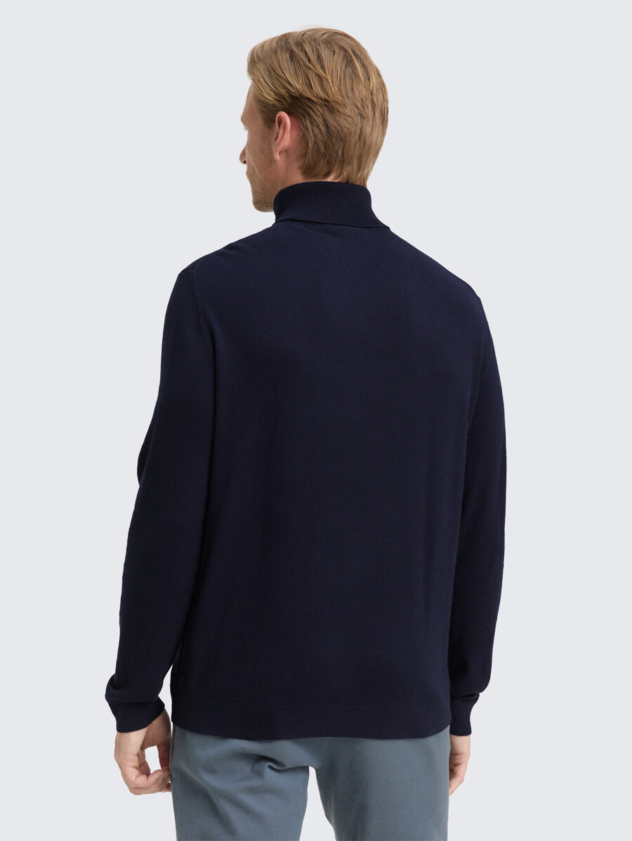 jersey de cuello alto con mezcla de cachemira