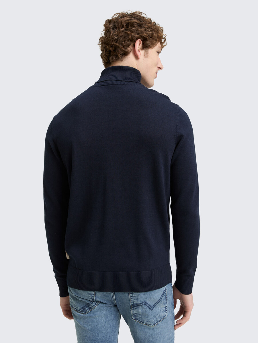 jersey de cuello alto de algodón