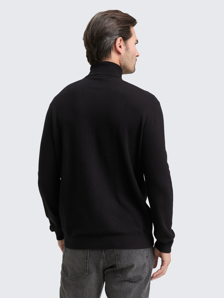 jersey de cuello alto con mezcla de cachemira