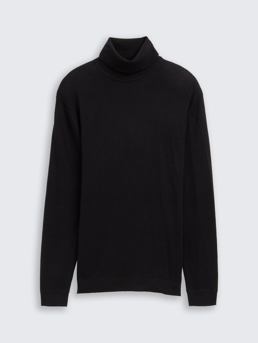 jersey de cuello alto con mezcla de cachemira