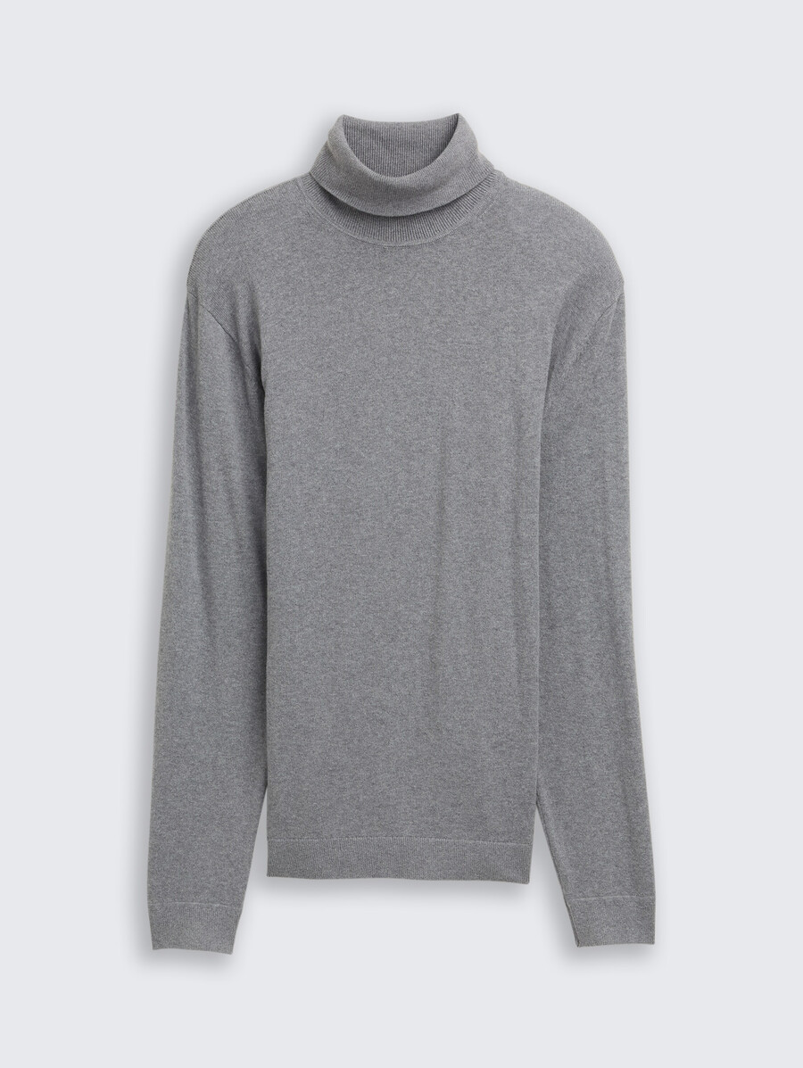 jersey de cuello alto con mezcla de cachemira