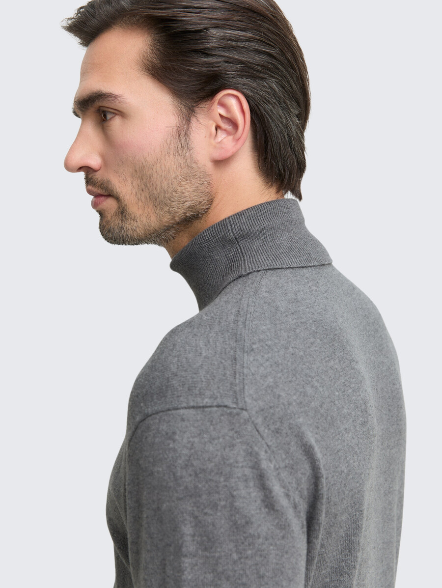 jersey de cuello alto con mezcla de cachemira