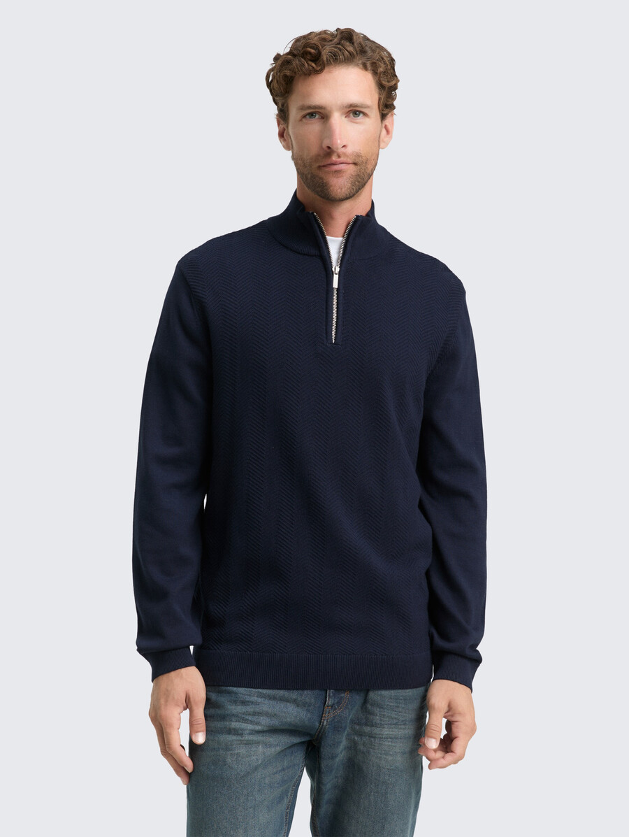 jersey de punto troyer con textura de espiga