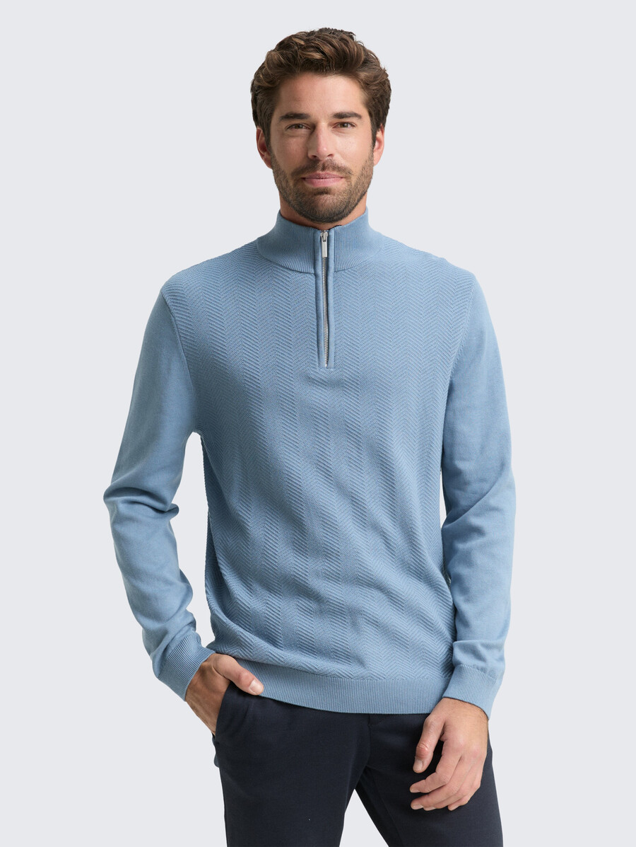 jersey de punto troyer con textura de espiga