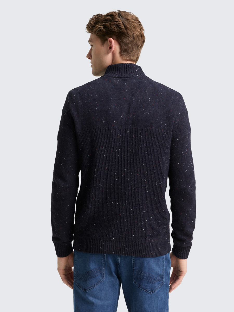 jersey de punto troyer con texturas mixtas