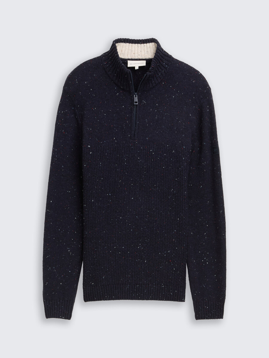 jersey de punto troyer con texturas mixtas